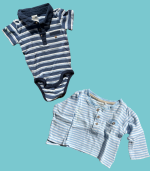 Conjunto Body e Camisola riscas - 4-6 meses